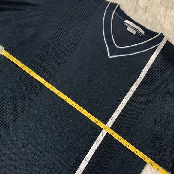 NIKE Tiger Woods Golf Sweater Short Sleeve VNeck Navy/White Men’s Size XL - Picture 6 of 9